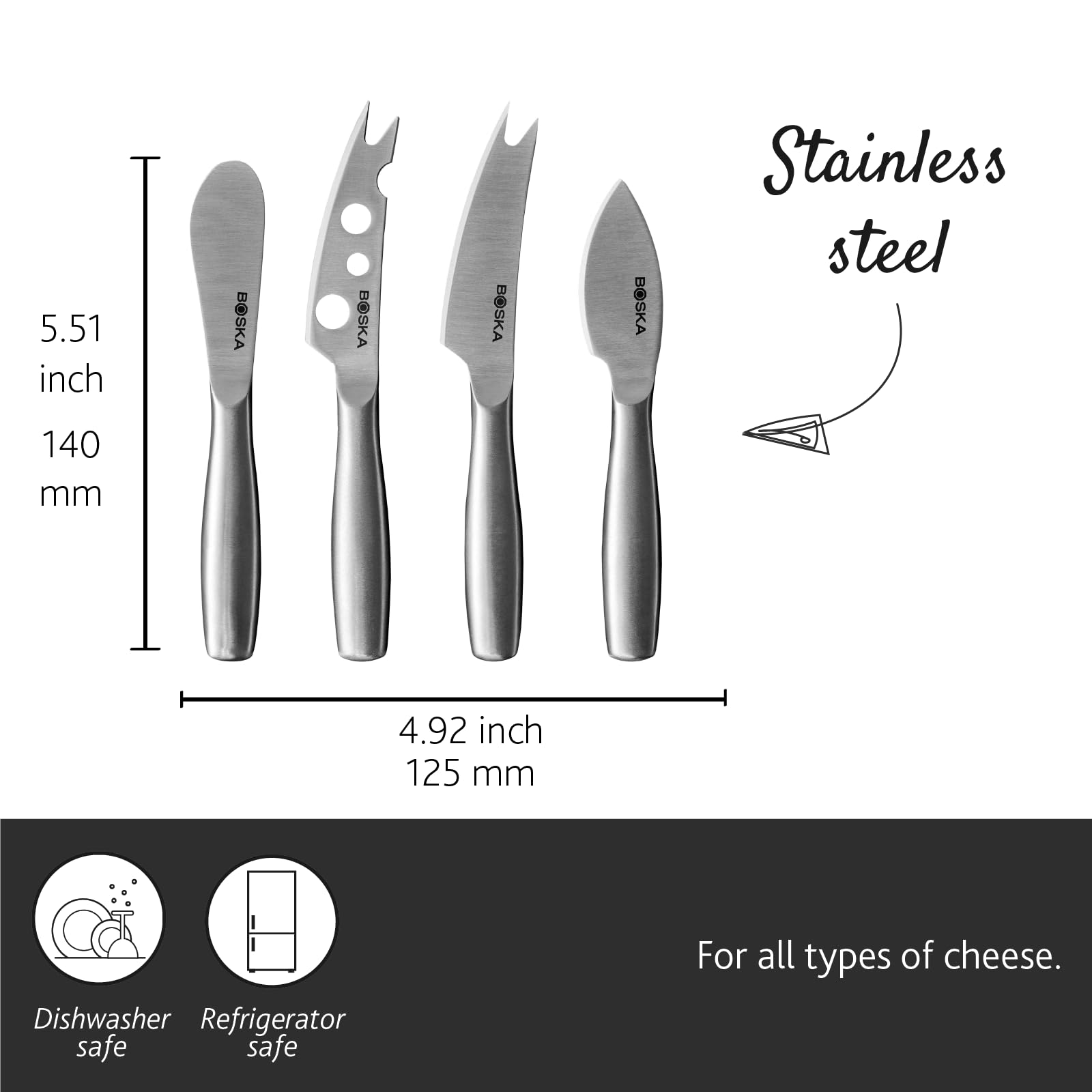 Parmesan knife from Boska for firm cheese cutting.