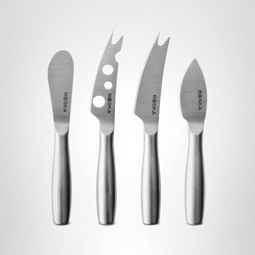 Boska cheese knife set in kitchen for easy prep.