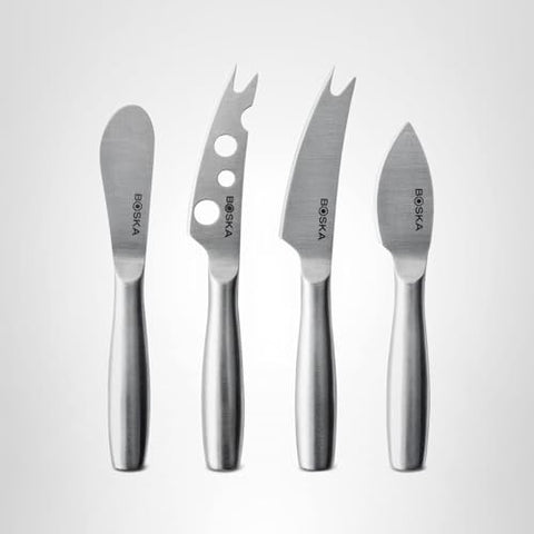 Boska cheese knife set in kitchen for easy prep.