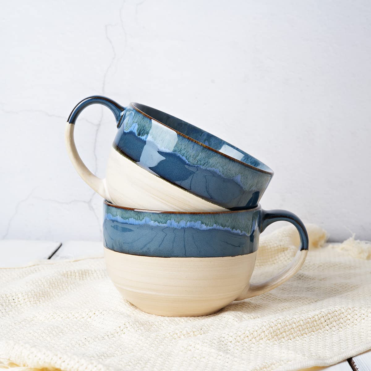 Bosmarlin two-mug set shown as a gift option for holidays or birthdays.