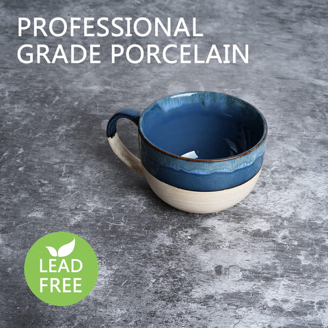 Bosmarlin jumbo mug side profile featuring a comfortable shape.