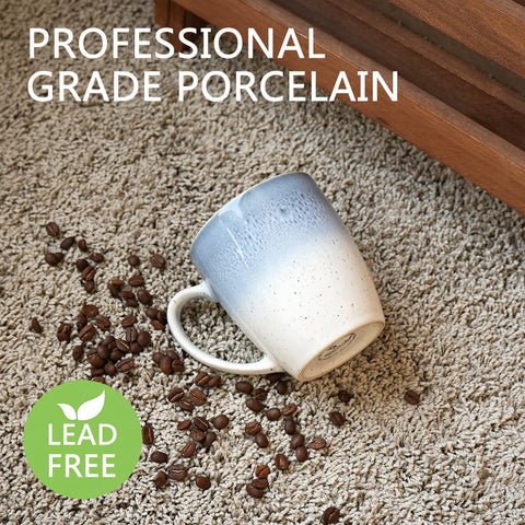 Bosmarlin reactive glaze closeup reveals unique pattern in each mug