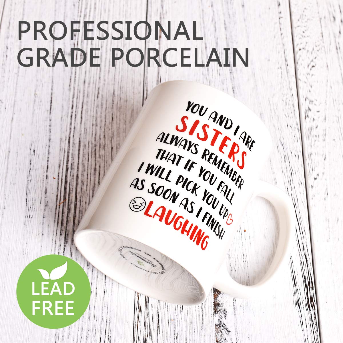 Bosmarlin Funny Sister mug is dishwasher and microwave safe for convenience.