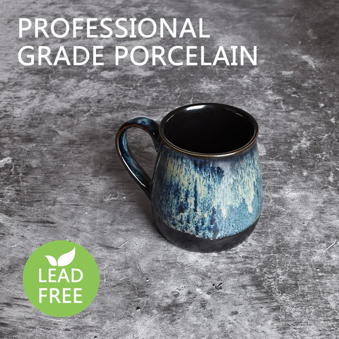 Bosmarlin mug held in hands, warm tea or coffee experience for cozy breaks.