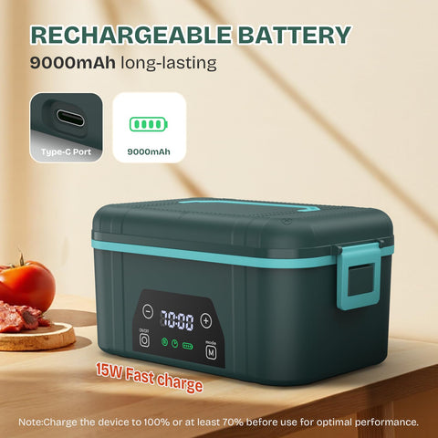 BOSPEWTSE battery-powered heating system highlights cord-free convenience for office and outdoor use.