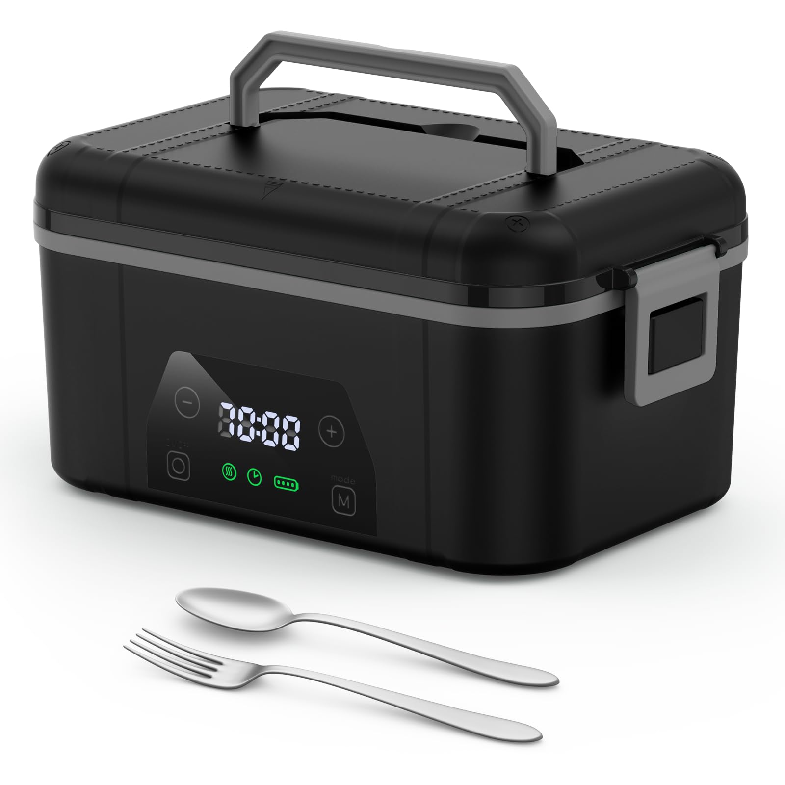 Bospewtse cordless heated lunch box front view for on-the-go meals.