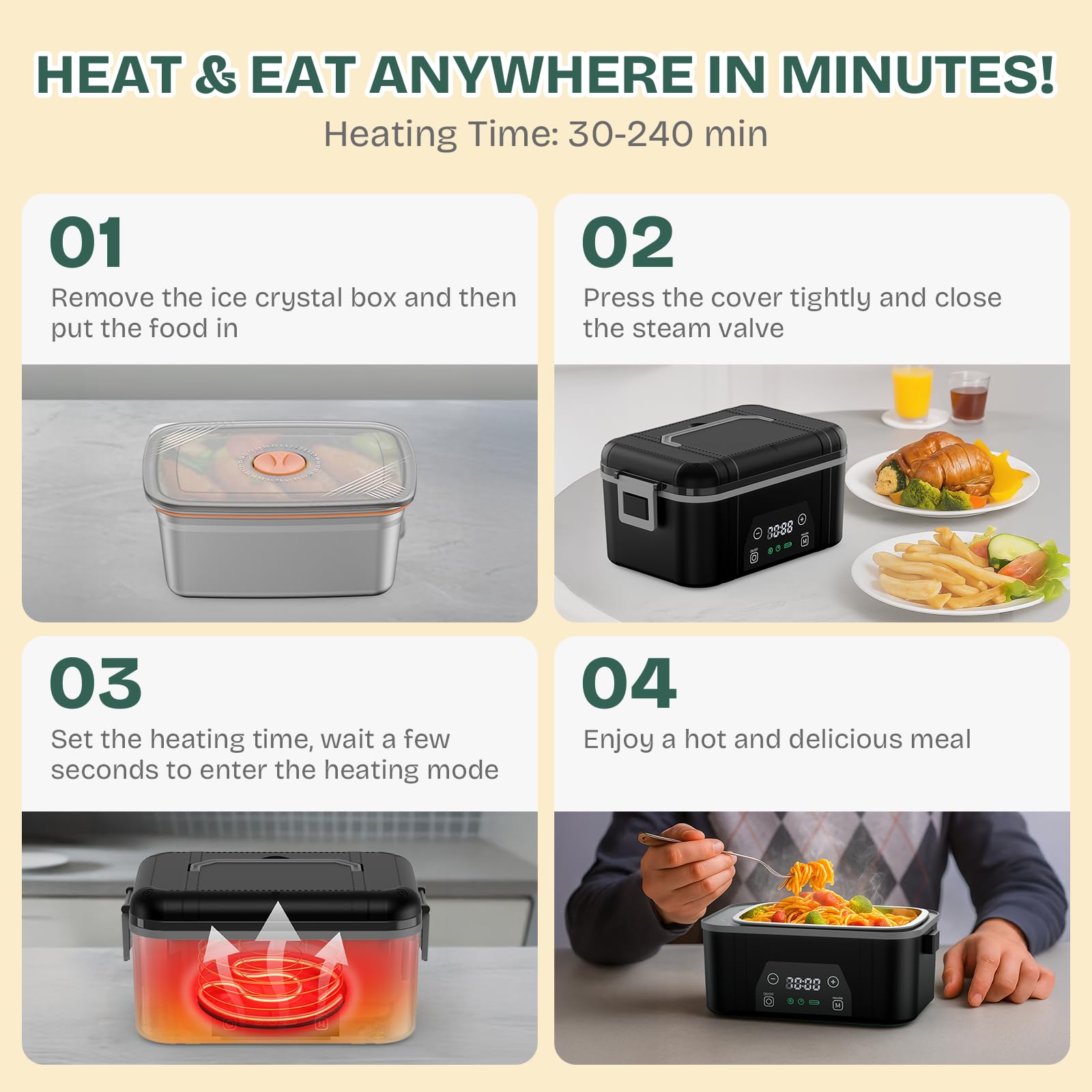 Bospewtse dishwasher-safe removable parts for quick cleanup.