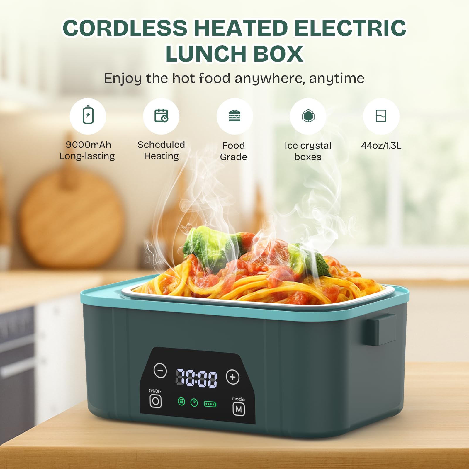 BOSPEWTSE leak-proof silicone lid prevents spills during transit.