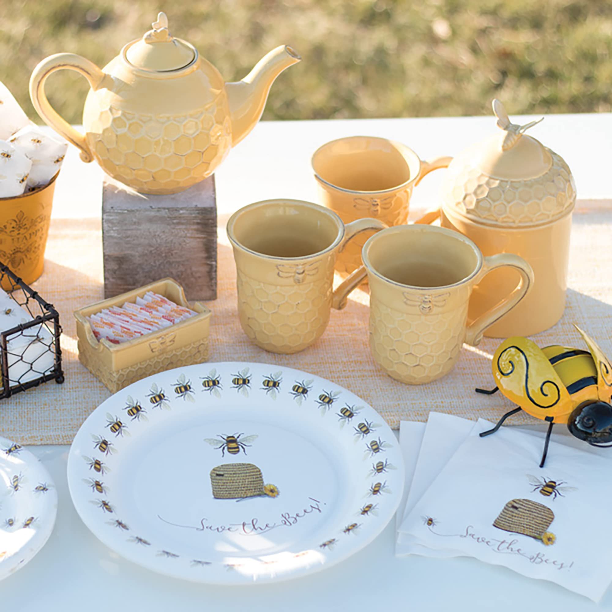 Boston International Honeycomb Collection mug with coordinated kitchen accents.