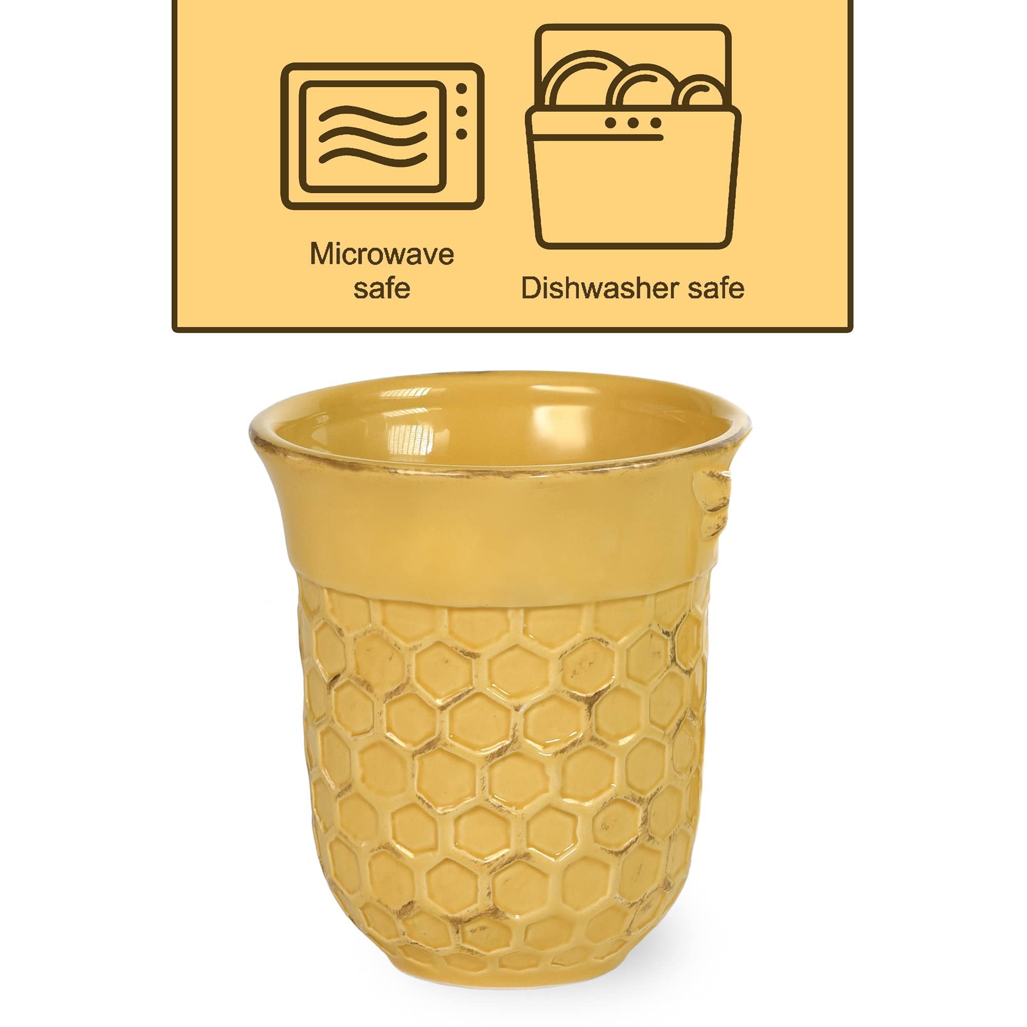 Dishwasher safe ceramic mug for daily tea or coffee.