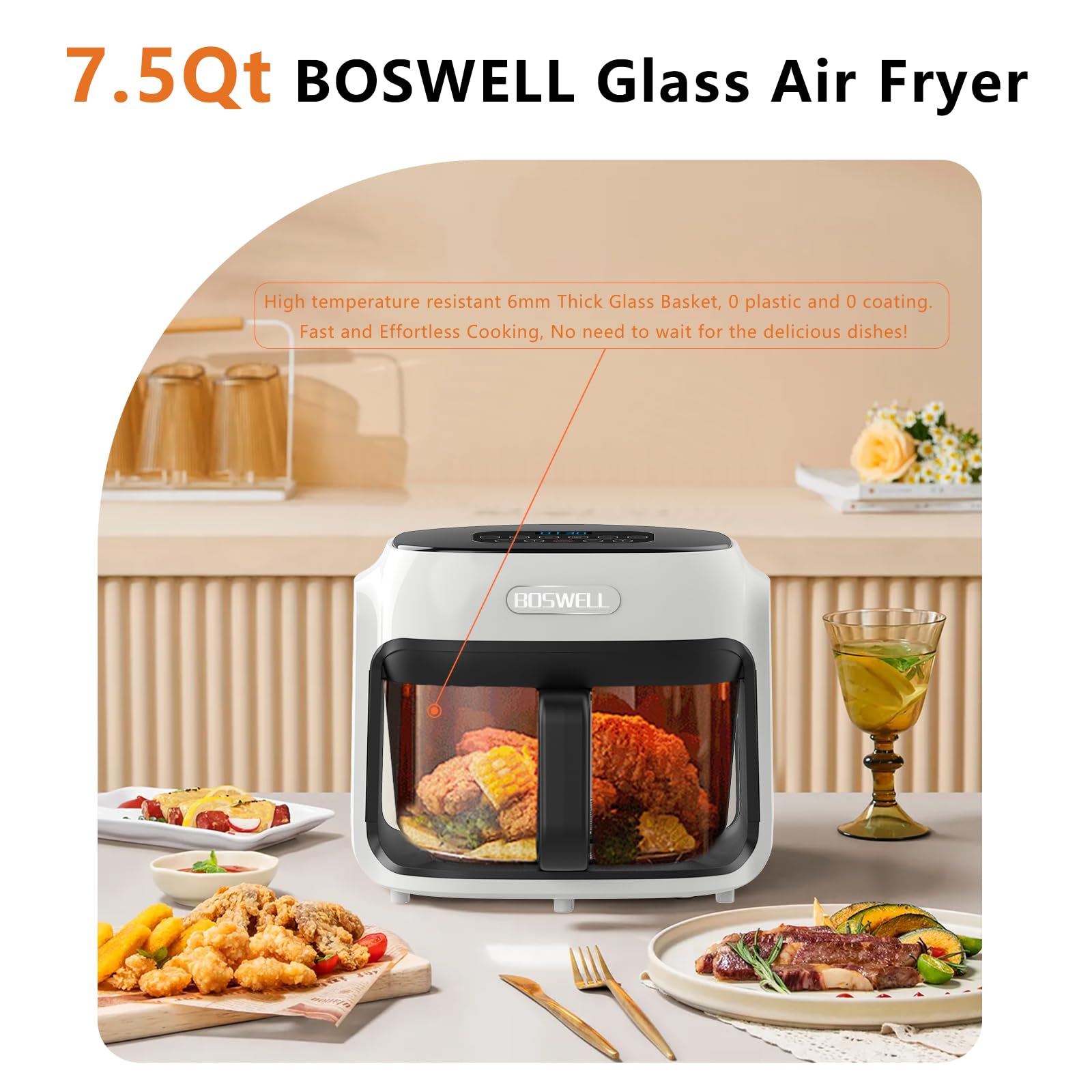 BOSWELL 7.5QT with presets for simple, reliable cooking.