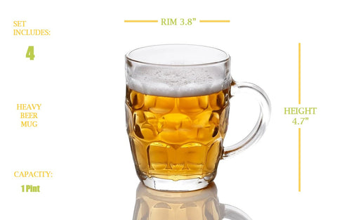 BothEarn pint mug with sturdy handle for comfortable, extended sipping.