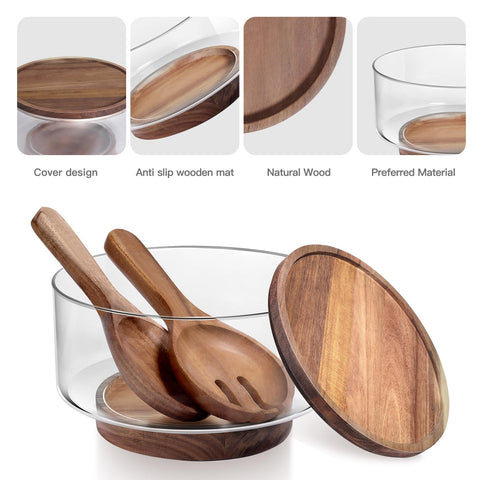 BOTOP acacia wood base and lid add stylish, functional storage.