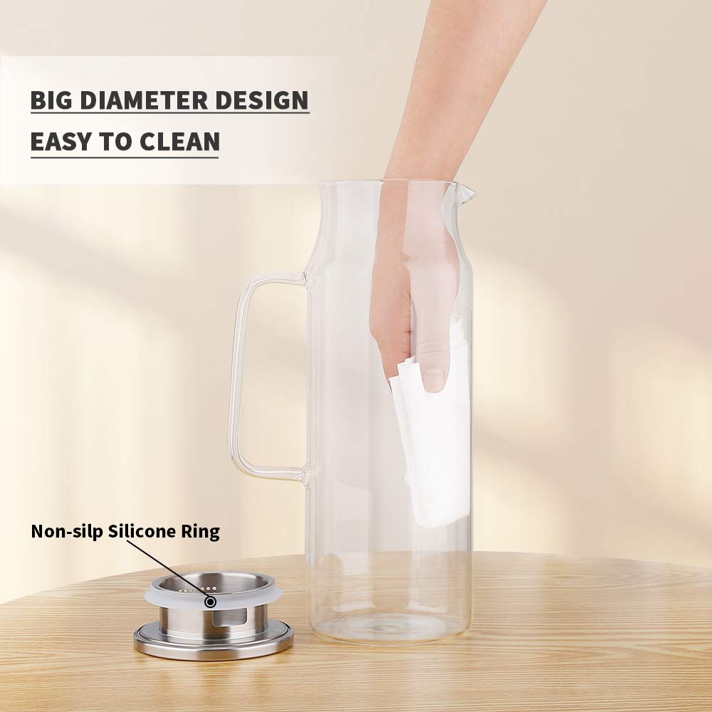 BOTTLE BOTTLE anti-drip spout design aids clean pouring.