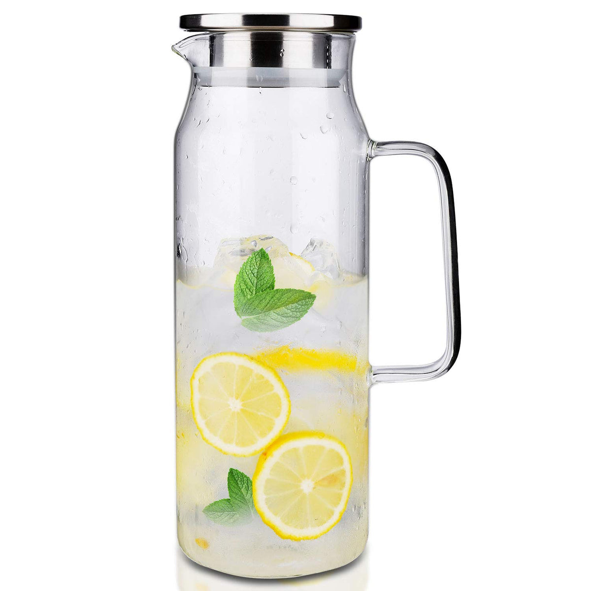 BOTTLE BOTTLE pitcher full view showing 50 oz capacity for family use.