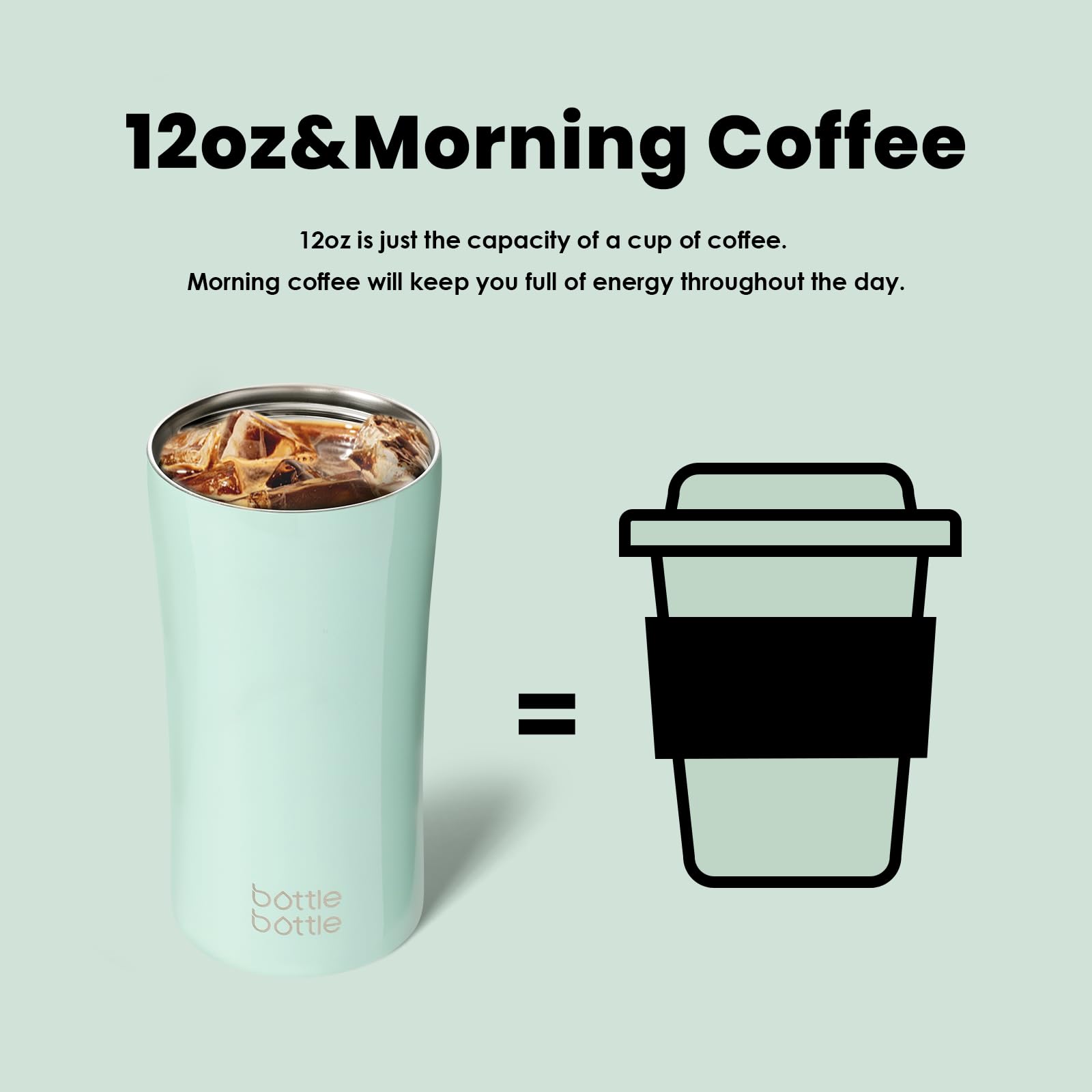 BOTTLE BOTTLE stainless steel insulated tumbler with recessed grip for easy handling