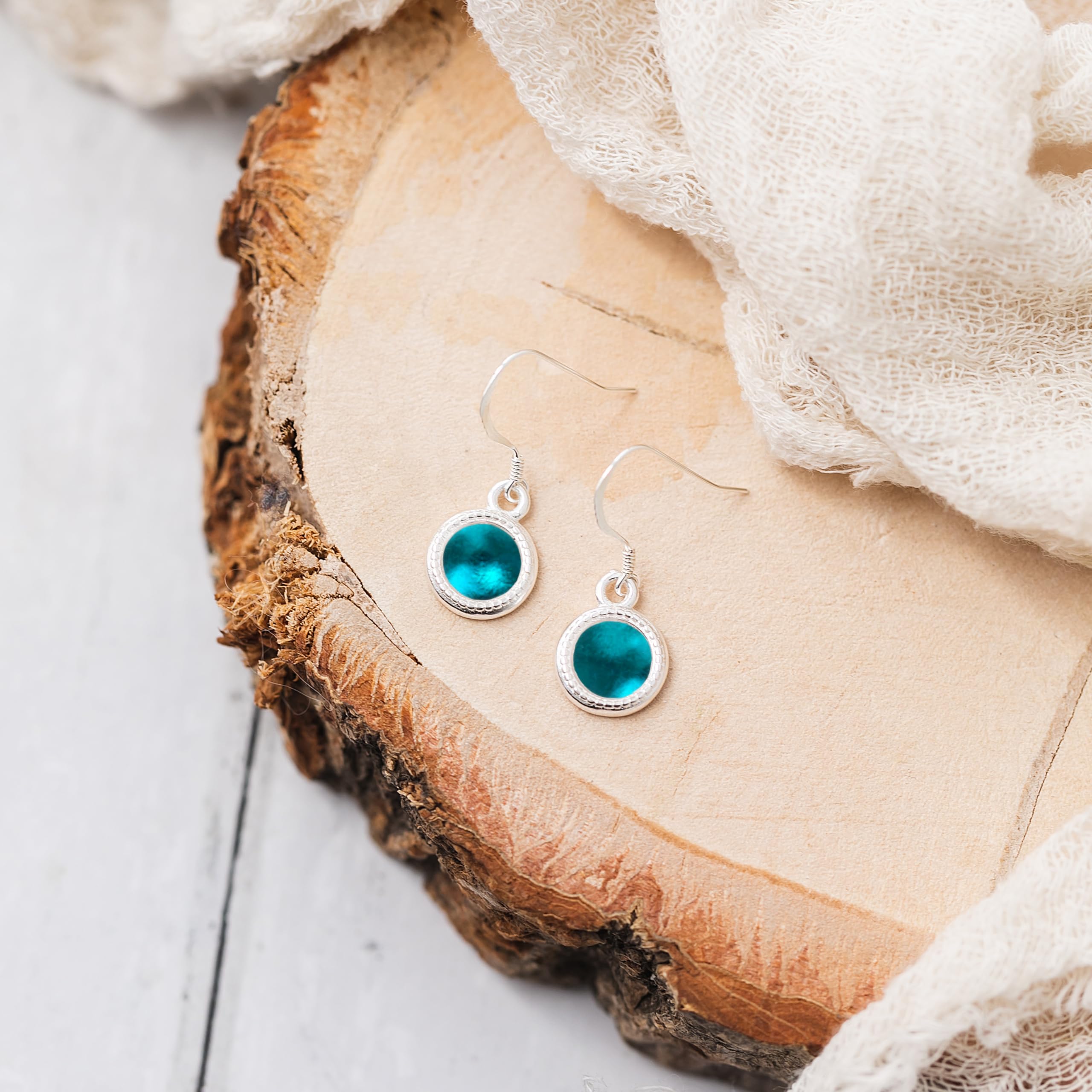 Bottled Up Designs handmade glass earrings crafted from recycled bottles for sustainable elegance
