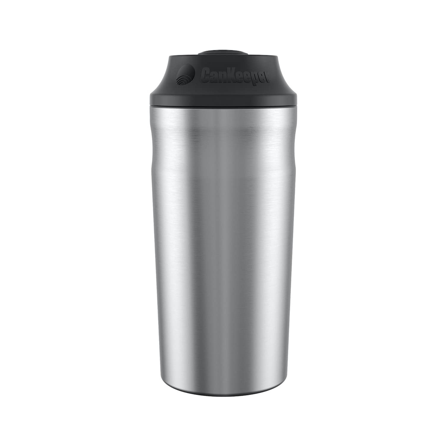 BottleKeeper CanKeeper with a fully enclosed cap keeps cold in and blocks dirt.