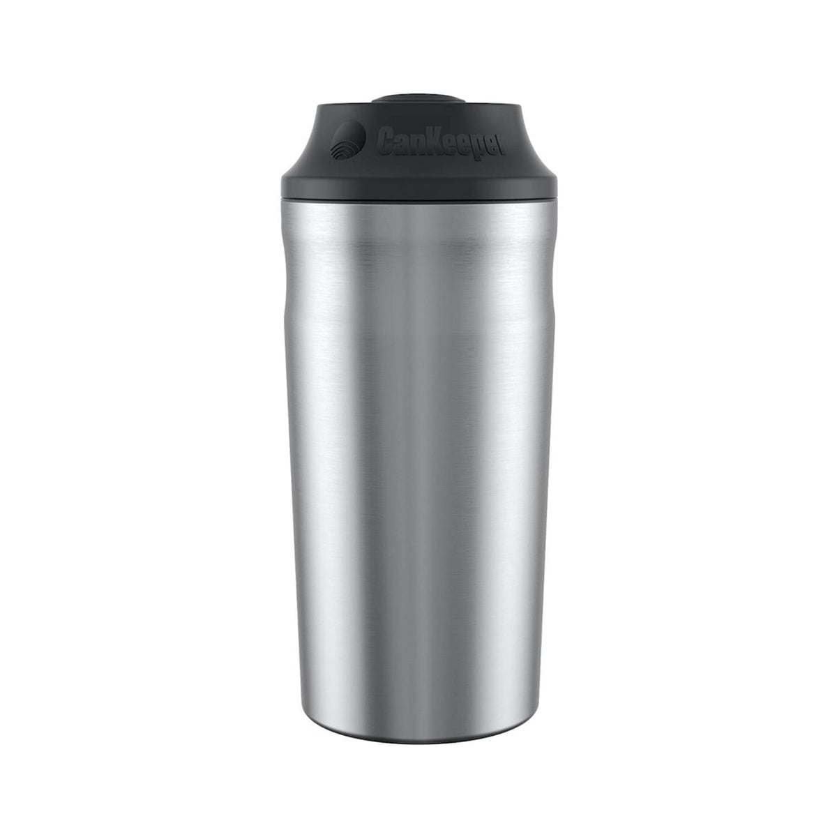 BottleKeeper CanKeeper with a fully enclosed cap keeps cold in and blocks dirt.