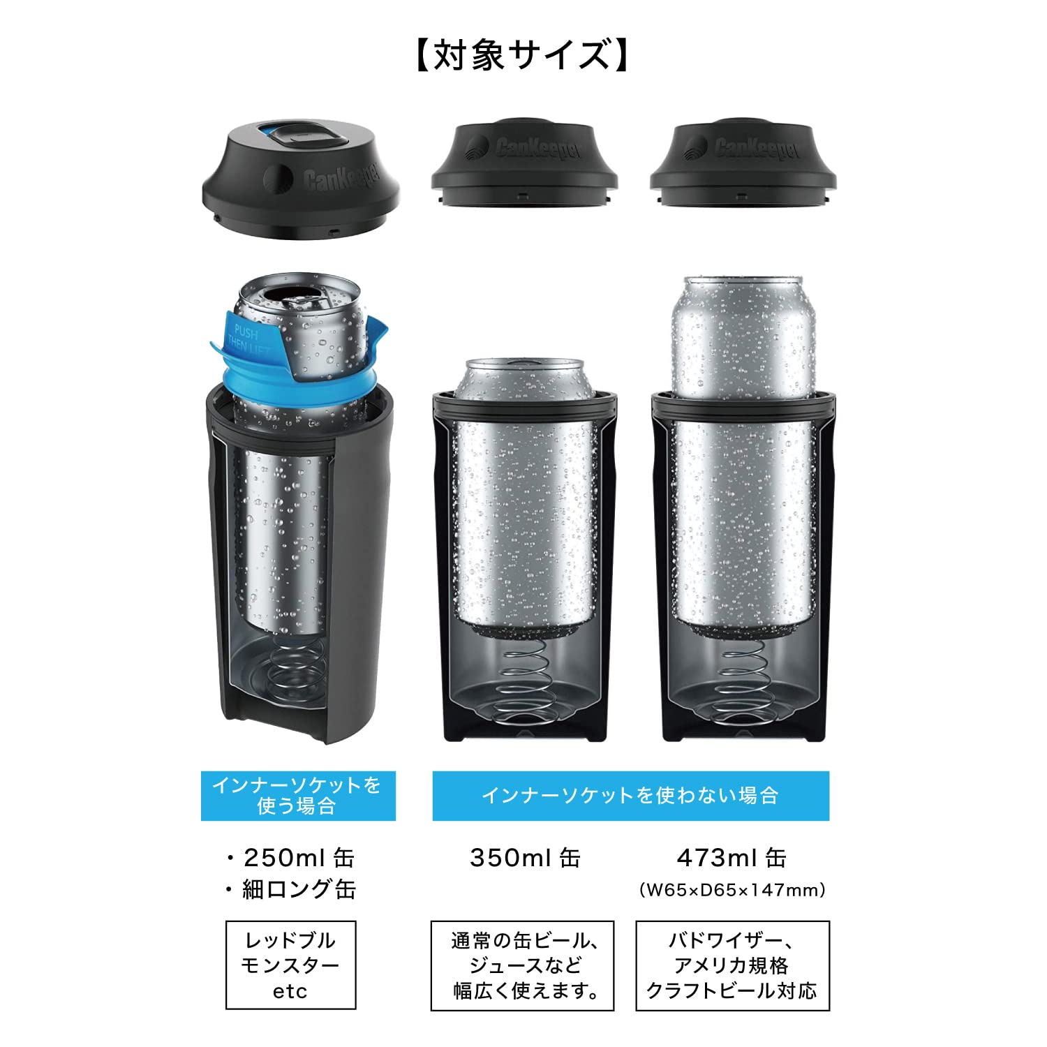 BottleKeeper CanKeeper sweat-proof exterior prevents condensation on surfaces.