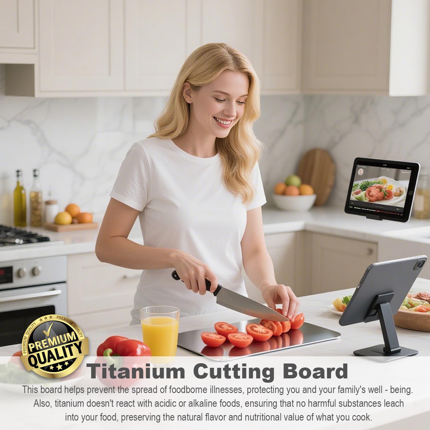 BOTUMIUY titanium boards with non-porous surface to reduce bacteria hiding spaces.