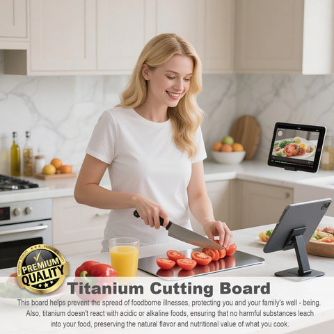 BOTUMIUY titanium boards with non-porous surface to reduce bacteria hiding spaces.