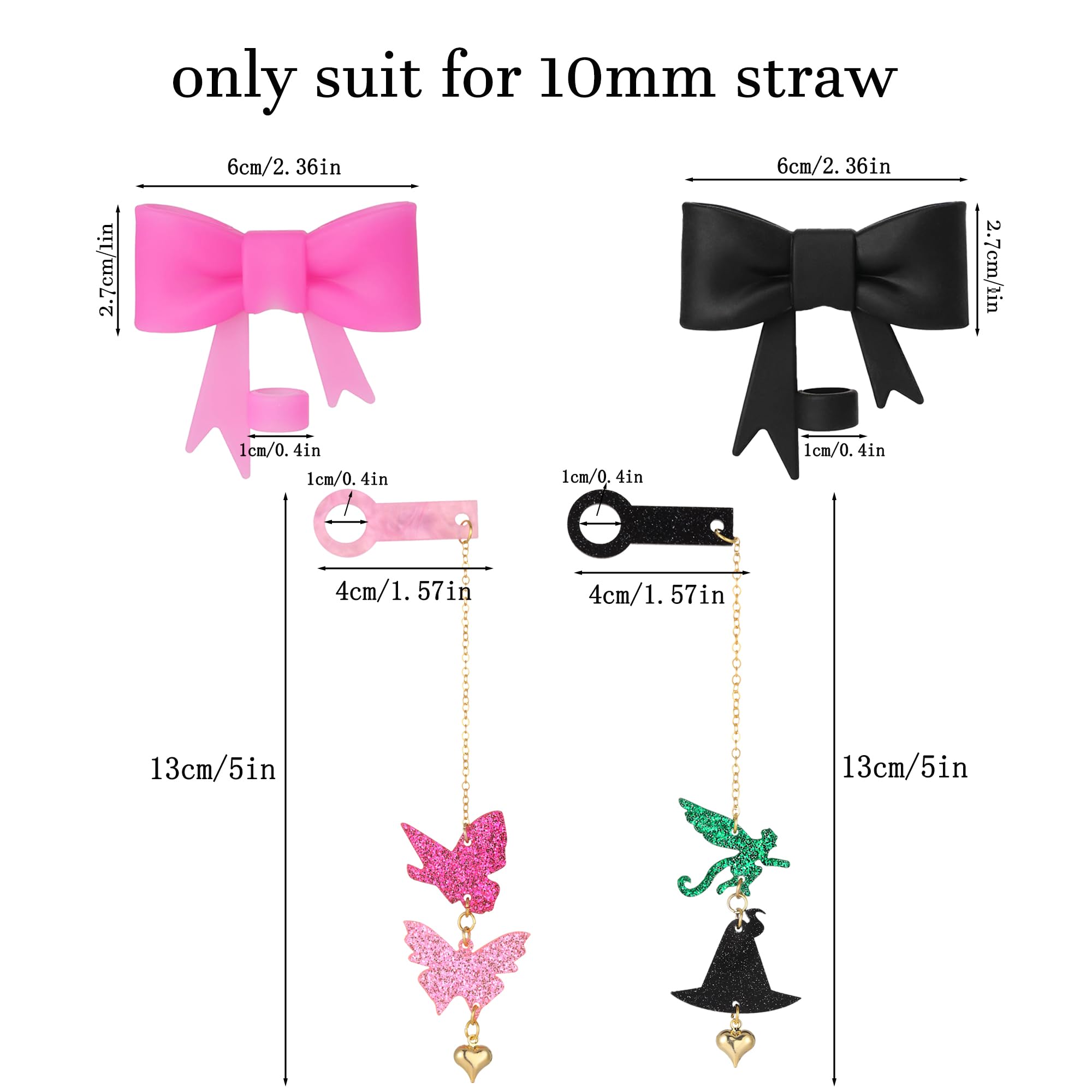 BOTVUG bow silicone straw cover keeps cups clean and stylish