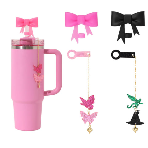 BOTVUG flying monkey butterfly straw charm set adds playful style to cups