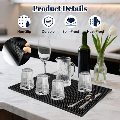 Botyboty bar mat is easy to clean and quick to dry after use.