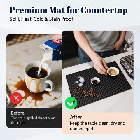 Botyboty bar mats provide heat and stain protection for premium countertops.
