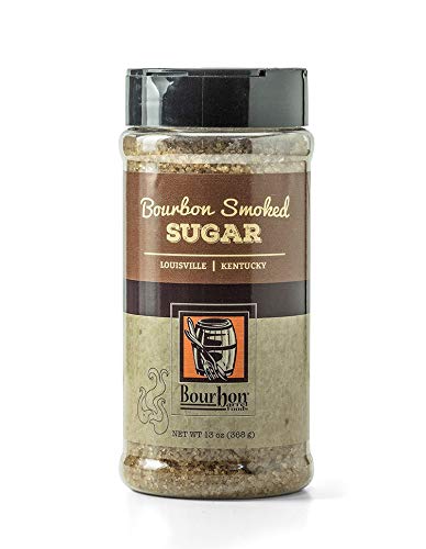 Bourbon Barrel Foods Bourbon Smoked Sugar bottle for finishing desserts and cocktails