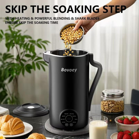 Bovoey Nut Milk Maker oat milk and soy milk options for daily plant-based drinks.