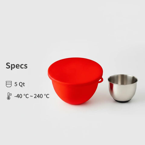 Pack includes red lids and sponge scrubber for organized storage.