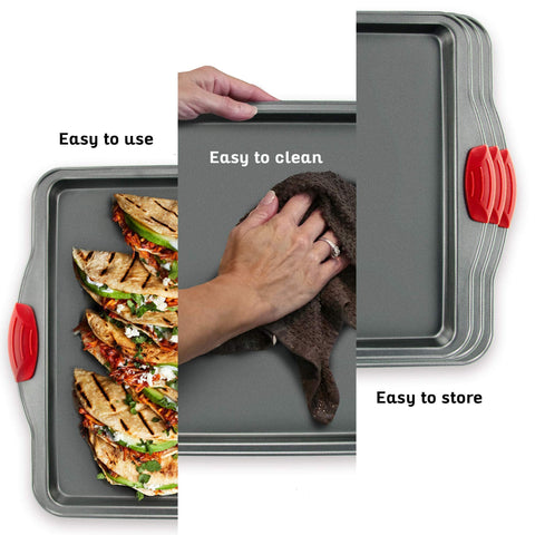 Boxiki Kitchen dishwasher-safe baking sheet for easy cleanup
