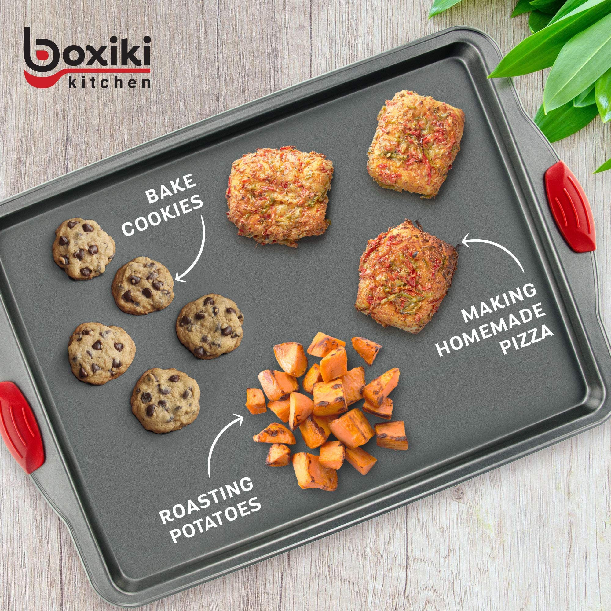 Boxiki Kitchen sheet pan ideal for evenly baked cookies