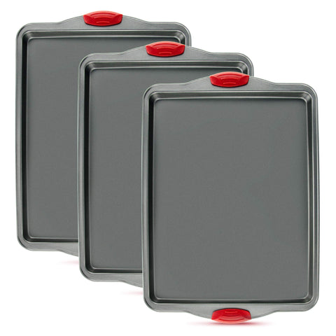 Boxiki Kitchen premium nonstick baking sheet full-view, durable carbon steel for even baking