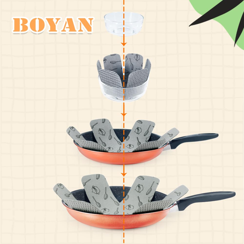 BOYAN three-size felt set ensures a snug fit for cookware, glassware, and bowls