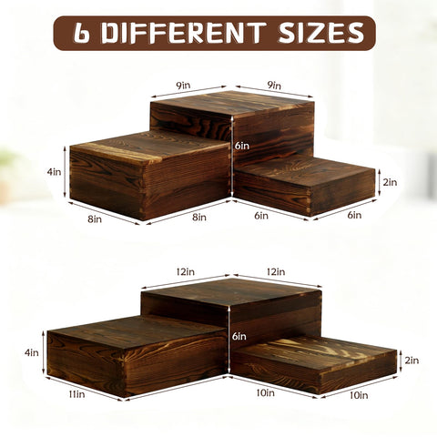 BOY MCOWBOY buffet risers 11x11 provide versatile height for layered treats.