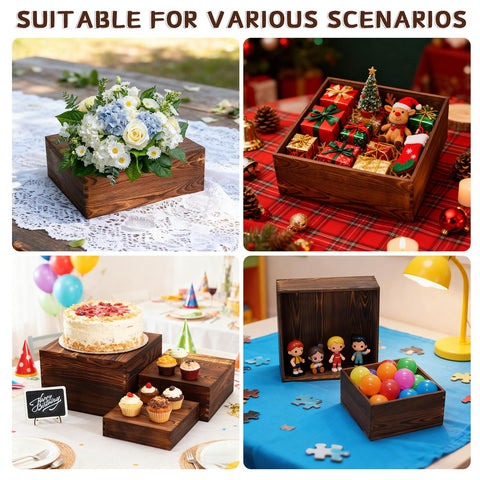 BOY MCOWBOY buffet risers 6x6 compact display option for tabletop buffets.