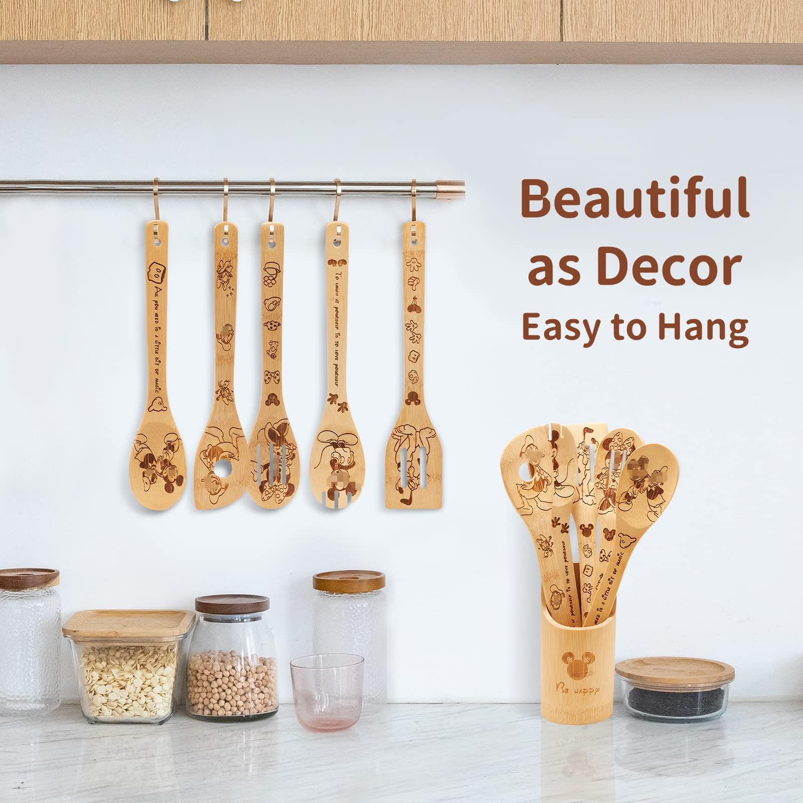 BOZICRE multi function spoons for pasta, eggs, and sauces.