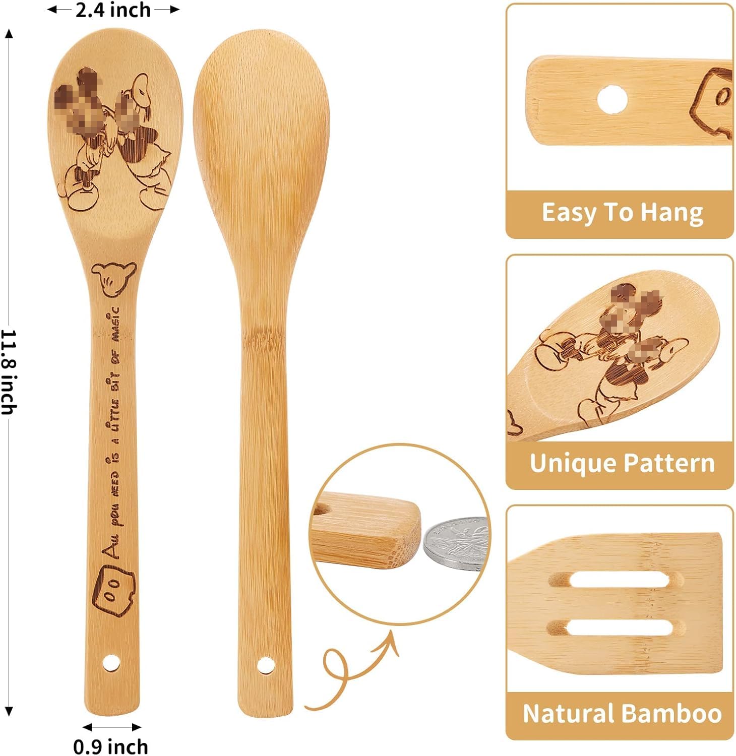 BOZICRE spoon with hanging hole design for tidy storage.