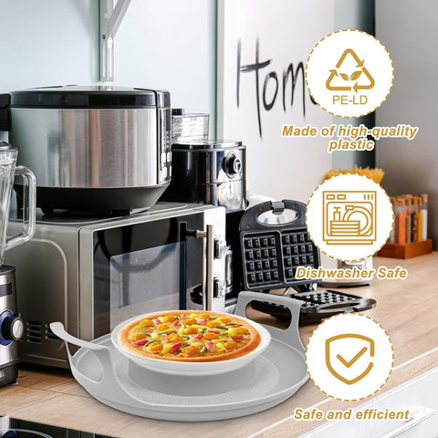 BPA-free microwave plate carrier supports safe kitchen use.