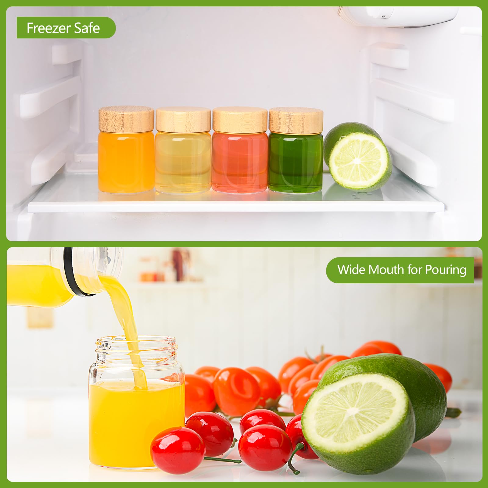 BPFY compact shot bottles fit easily in bags for on-the-go juicing.