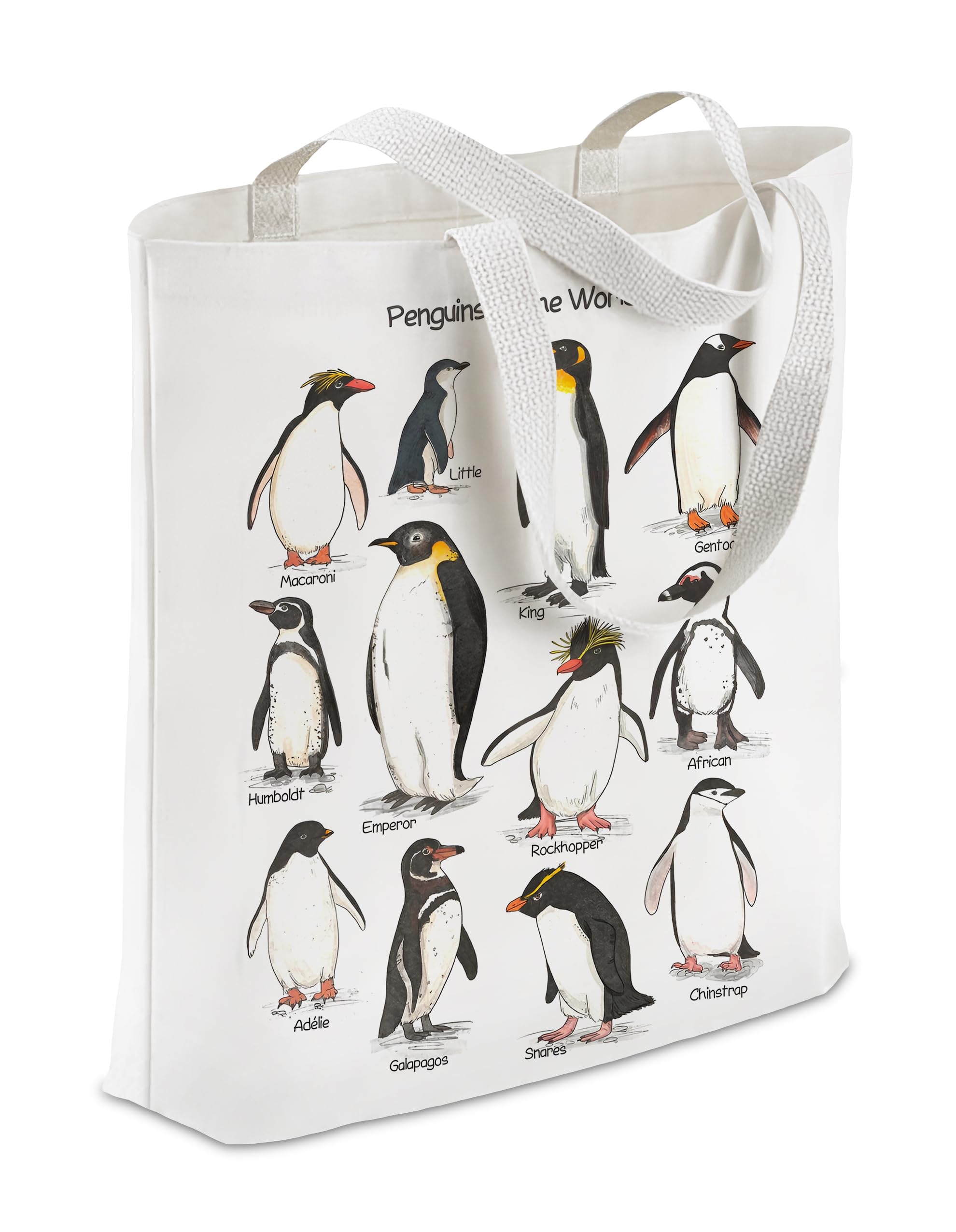 BPVBPV Penguin Tote Bag front view highlighting durable, lightweight materials for daily use.