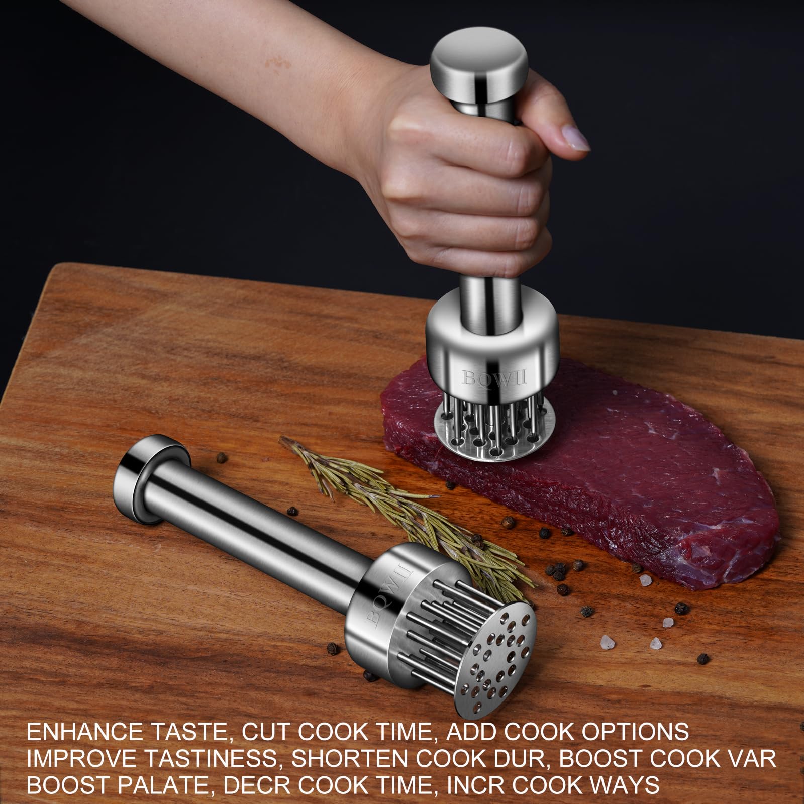 BQWII tenderizer may speed marinade absorption and cooking