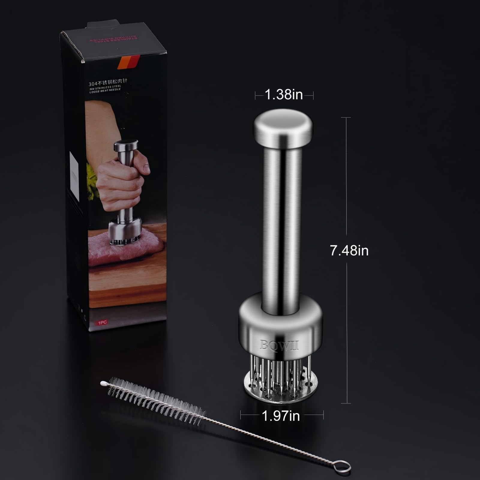 BQWII meat tenderizer ready for beef cuts to improve texture