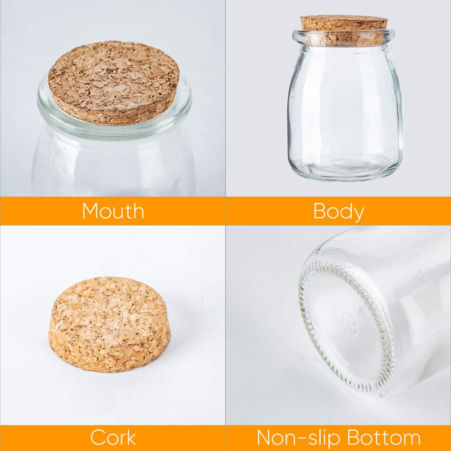 Brajttt wedding favor jar set with cork lids, easy labeling and gifting