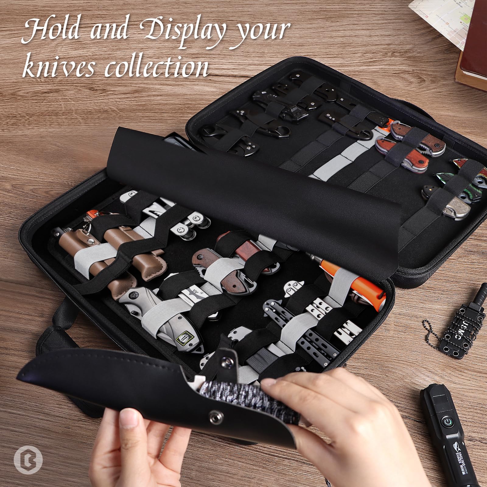 BRANTMAKER high-capacity case keeps 61+ knives neatly organized during storage