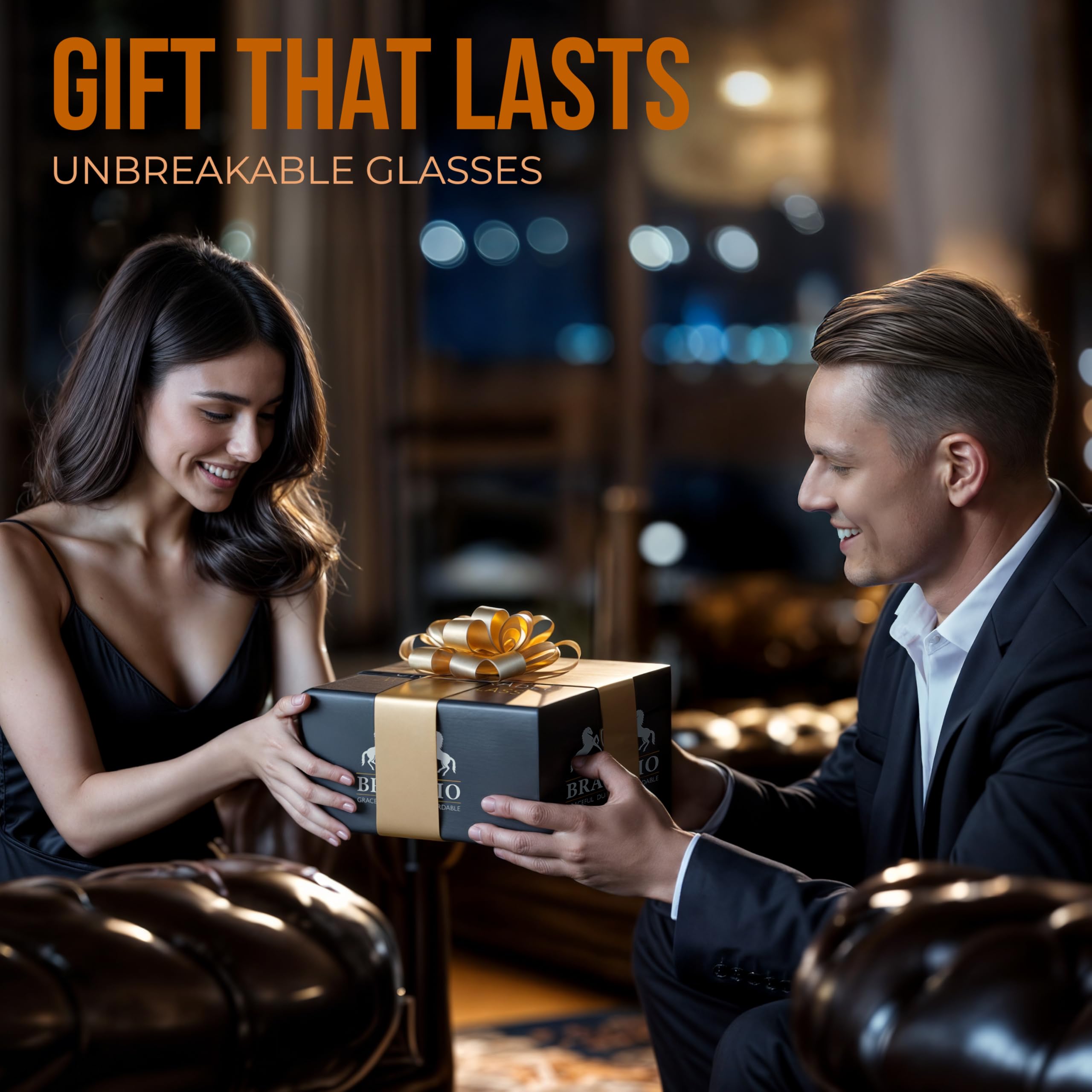 Bravario gift-box whiskey glasses present a ready-to-gift, premium home bar option.