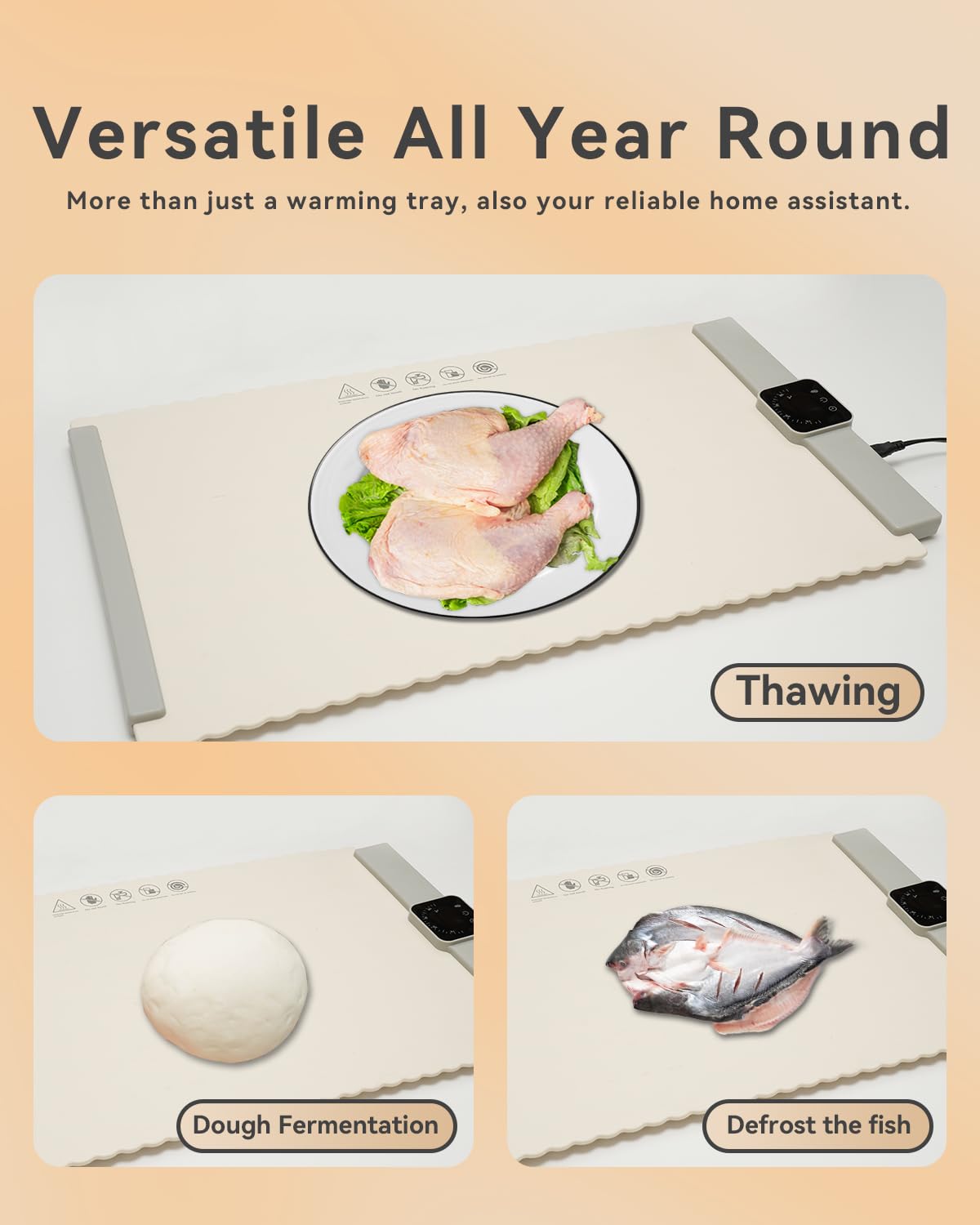 BRAVESTONE Food Warmer Mat ideal for buffets, picnics, and office meals